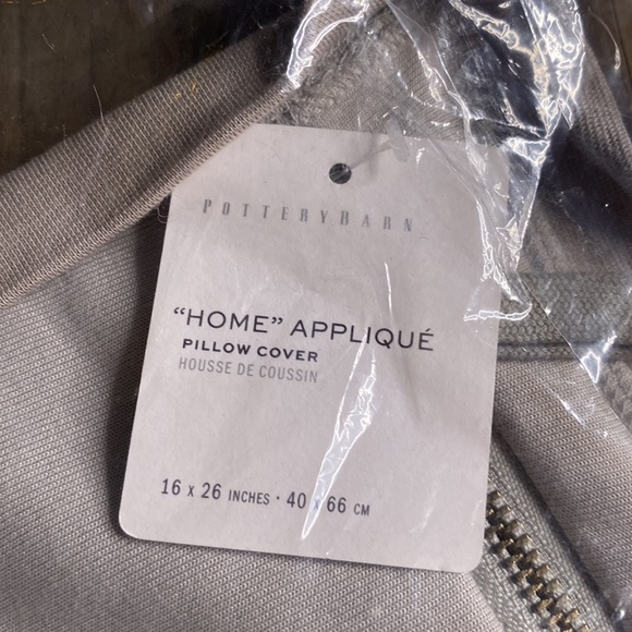 Pottery Barn Cuddly and Cozy Sweatshirt Style Home Applique Pillow Cover - Picture 11 of 16